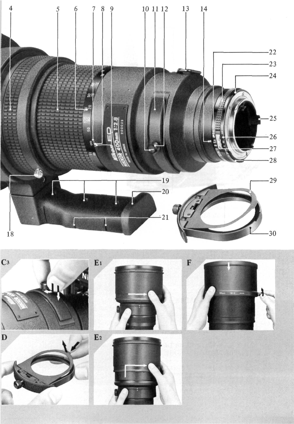 Nikon NIKKOR ED 400mm f-2.8 IF User Manual | Page 5 / 44