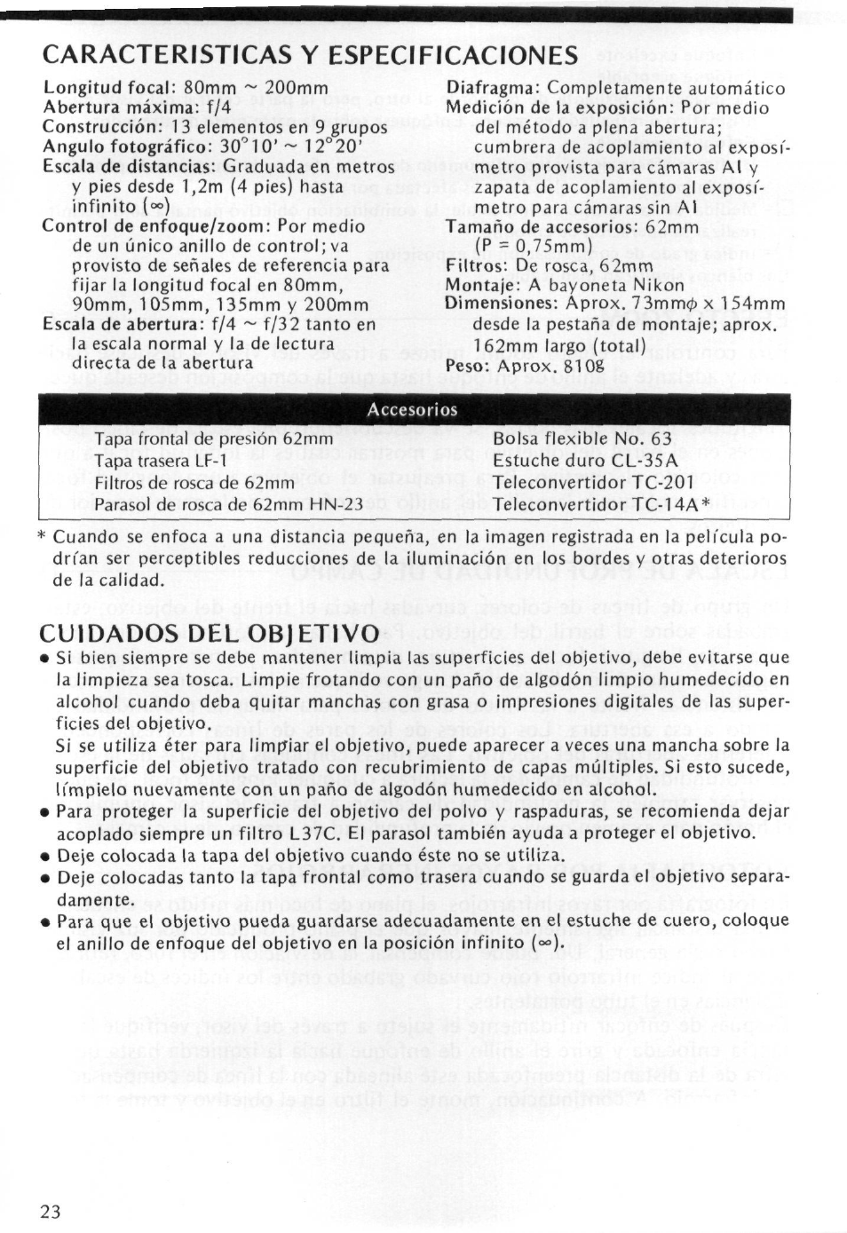 Fotografia por rayos infrarrojos e | Nikon AI-S Zoom-NIKKOR 80-200mm f-4 User Manual | Page 23 / 25
