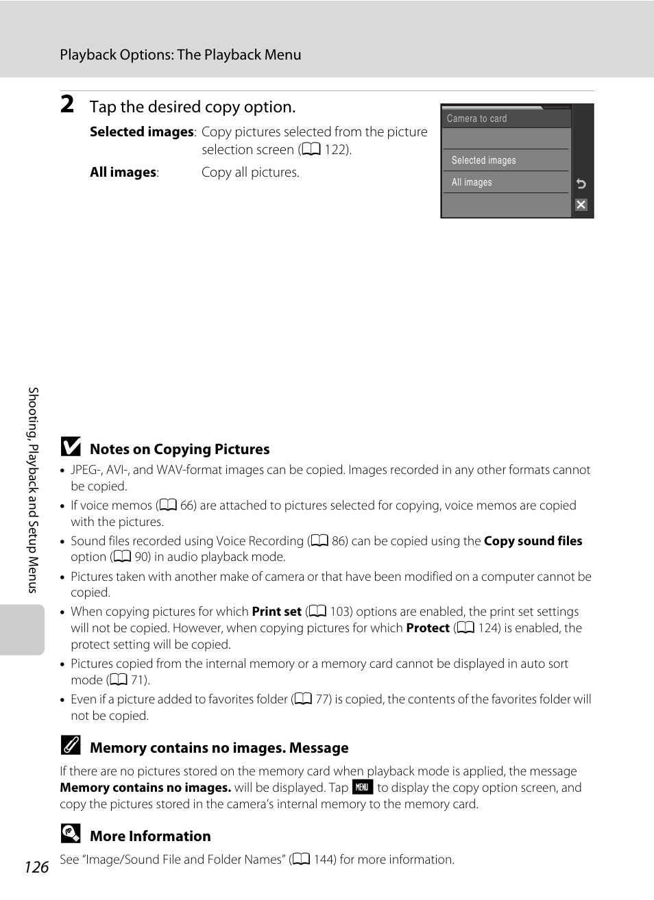 Tap the desired copy option | Nikon S230 User Manual | Page 138 / 180