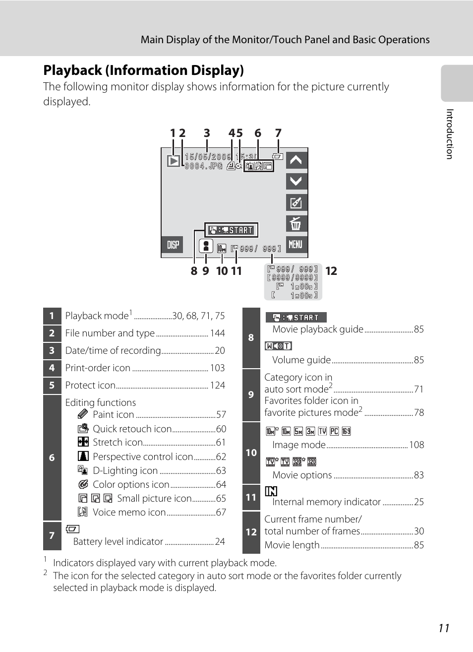 Playback (information display) | Nikon S230 User Manual | Page 23 / 180