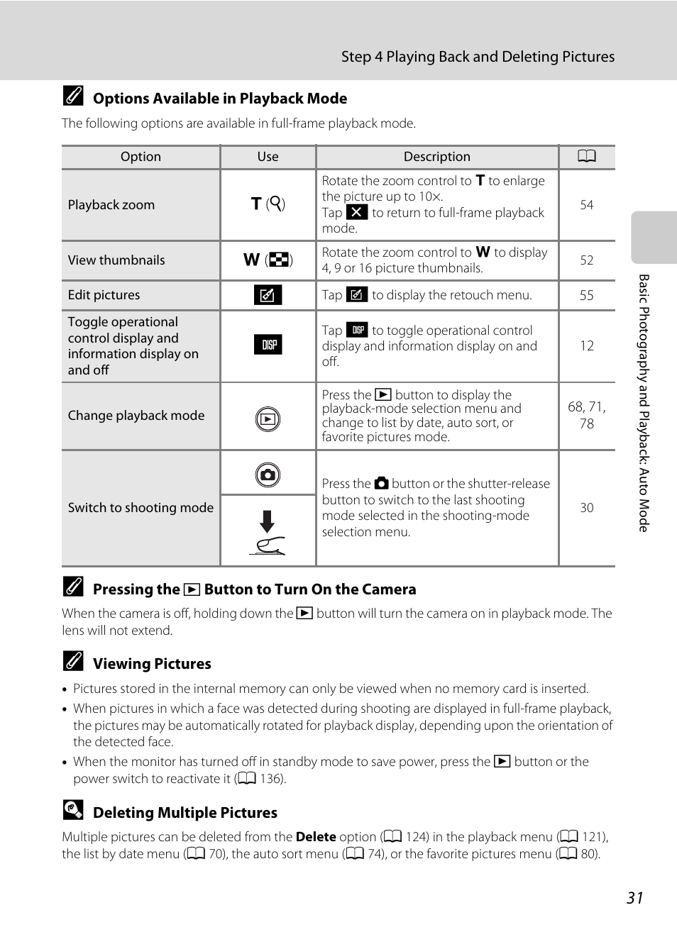Ck mode, A 31) | Nikon S230 User Manual | Page 43 / 180