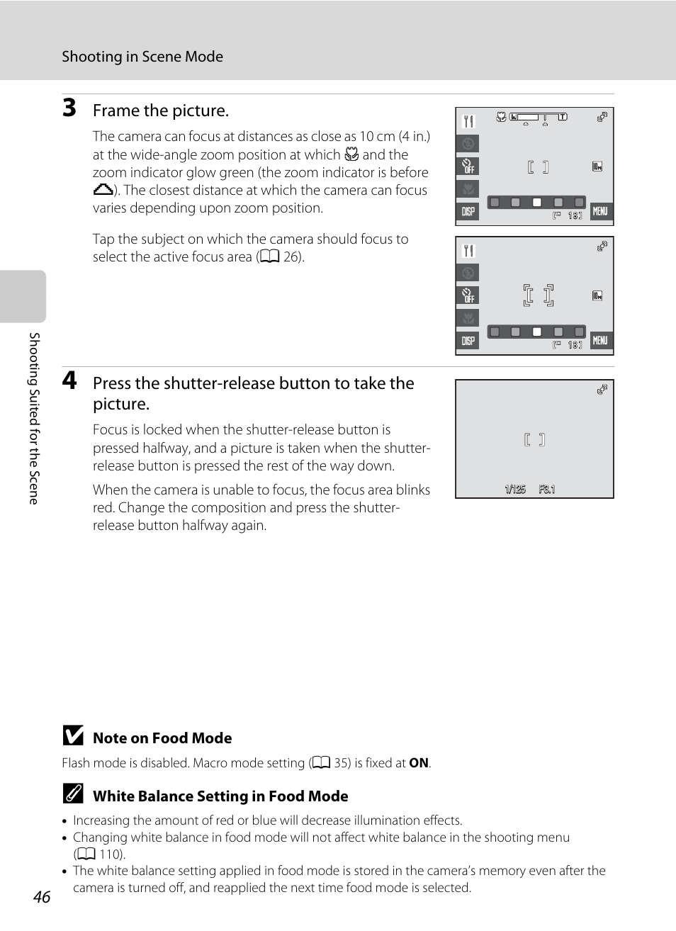 Frame the picture | Nikon S230 User Manual | Page 58 / 180