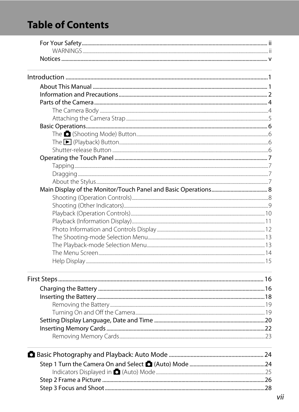 Nikon S230 User Manual | Page 9 / 180