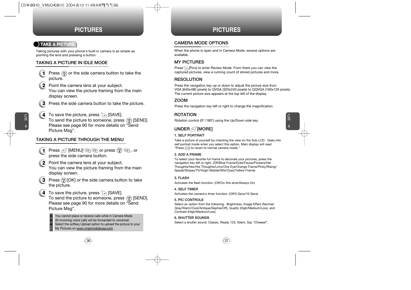 Pictures | Audiovox Flasher V7 User Manual | Page 21 / 62