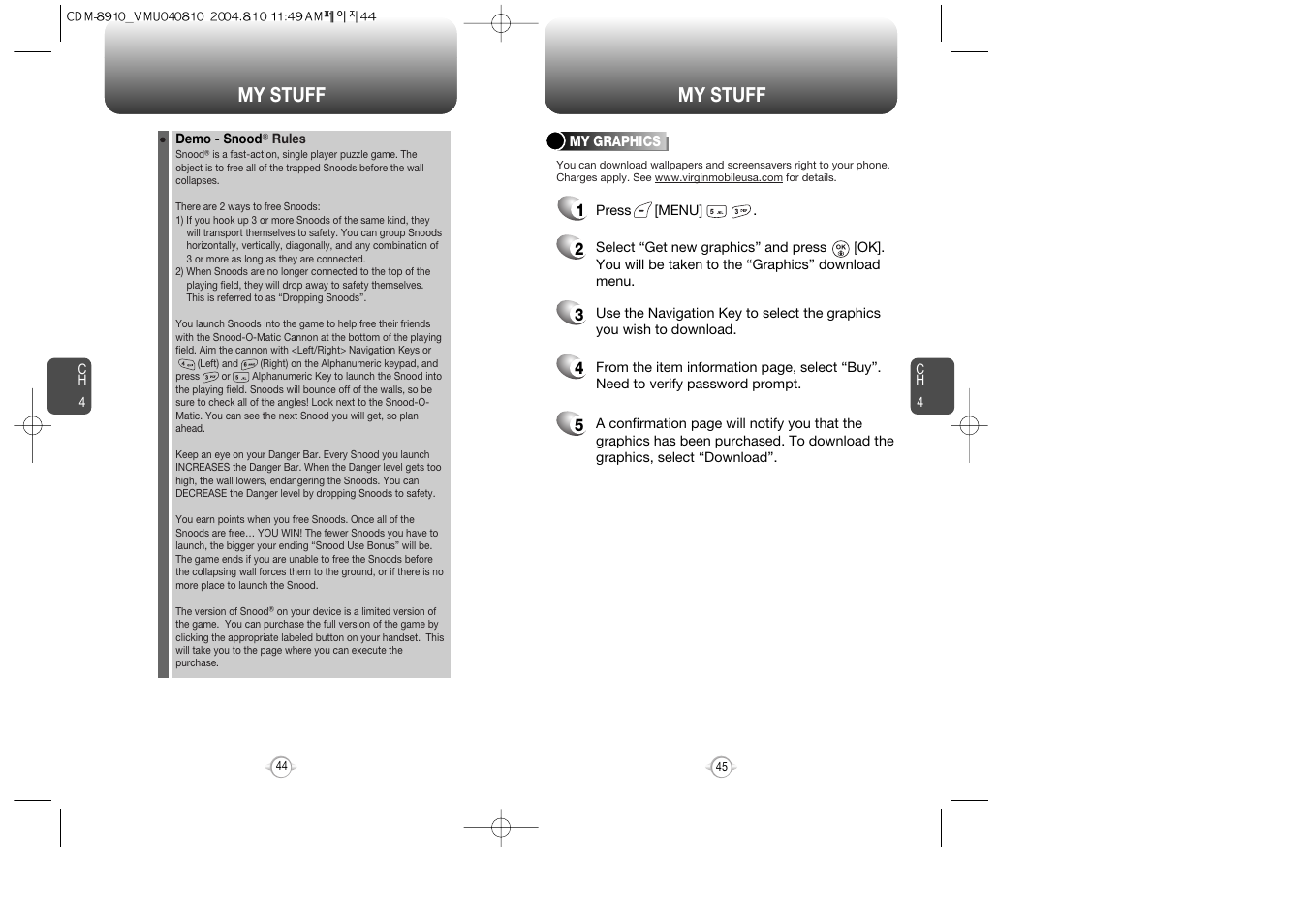 My stuff | Audiovox Flasher V7 User Manual | Page 25 / 62