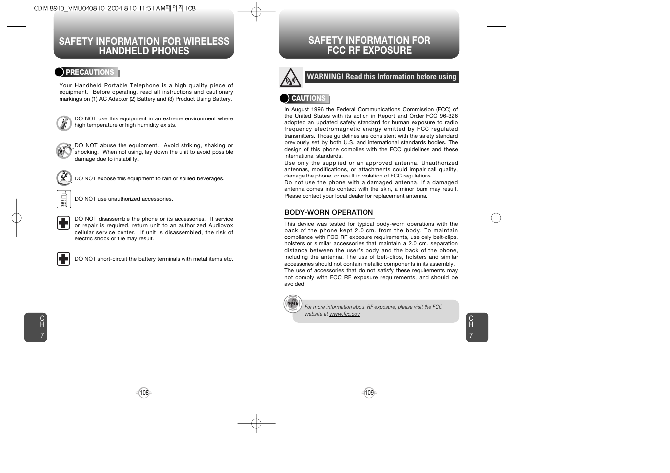 Audiovox Flasher V7 User Manual | Page 57 / 62