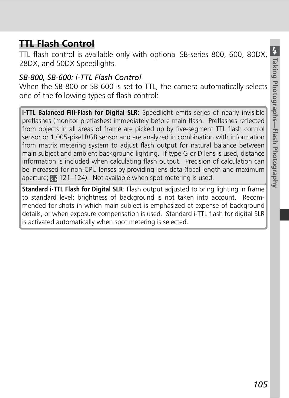 Ttl flash control | Nikon D2HS User Manual | Page 119 / 271
