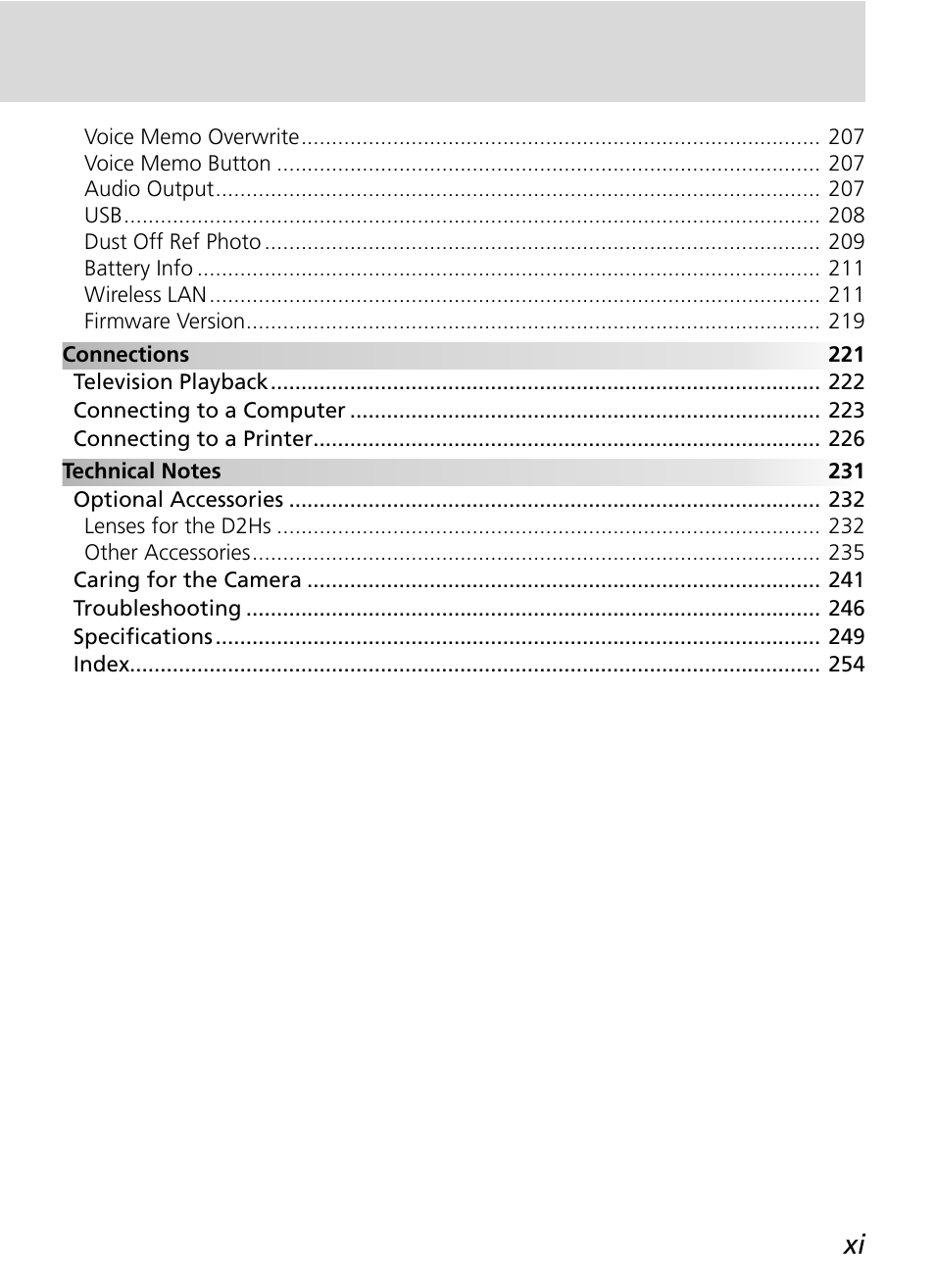 Nikon D2HS User Manual | Page 13 / 271