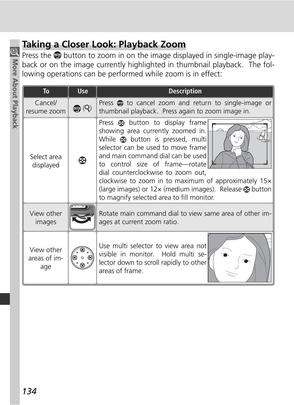 Taking a closer look: playback zoom | Nikon D2HS User Manual | Page 148 / 271