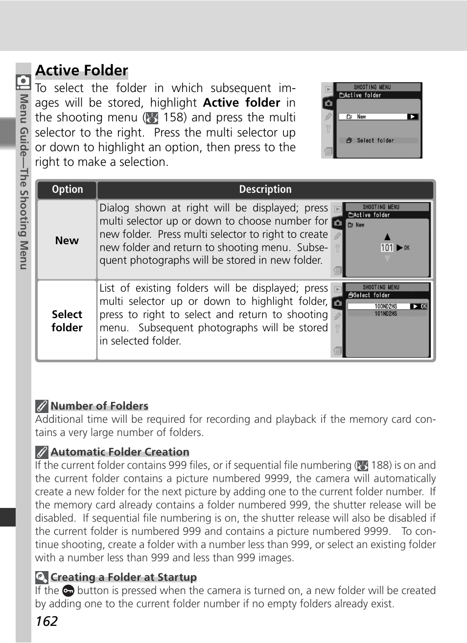 Active folder | Nikon D2HS User Manual | Page 176 / 271