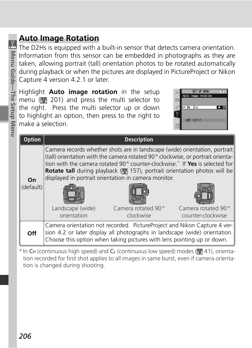 Auto image rotation | Nikon D2HS User Manual | Page 220 / 271