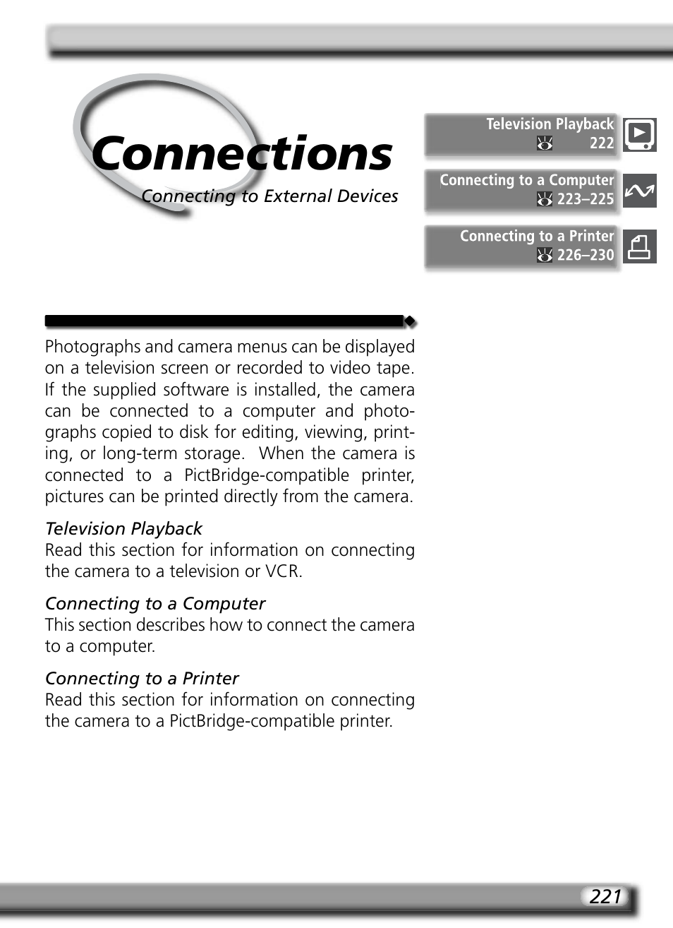 Connections | Nikon D2HS User Manual | Page 235 / 271