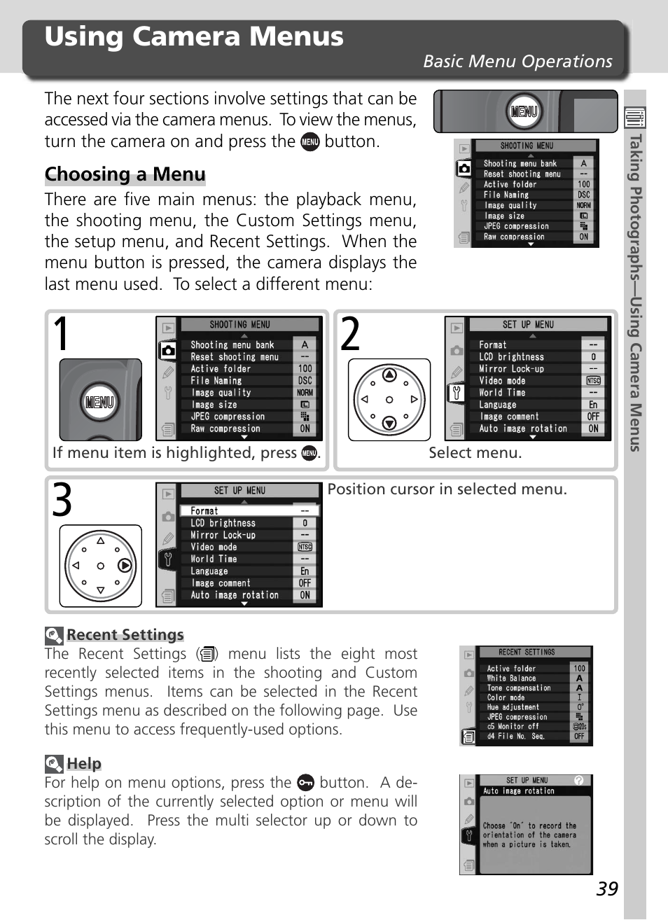 Using camera menus | Nikon D2HS User Manual | Page 53 / 271