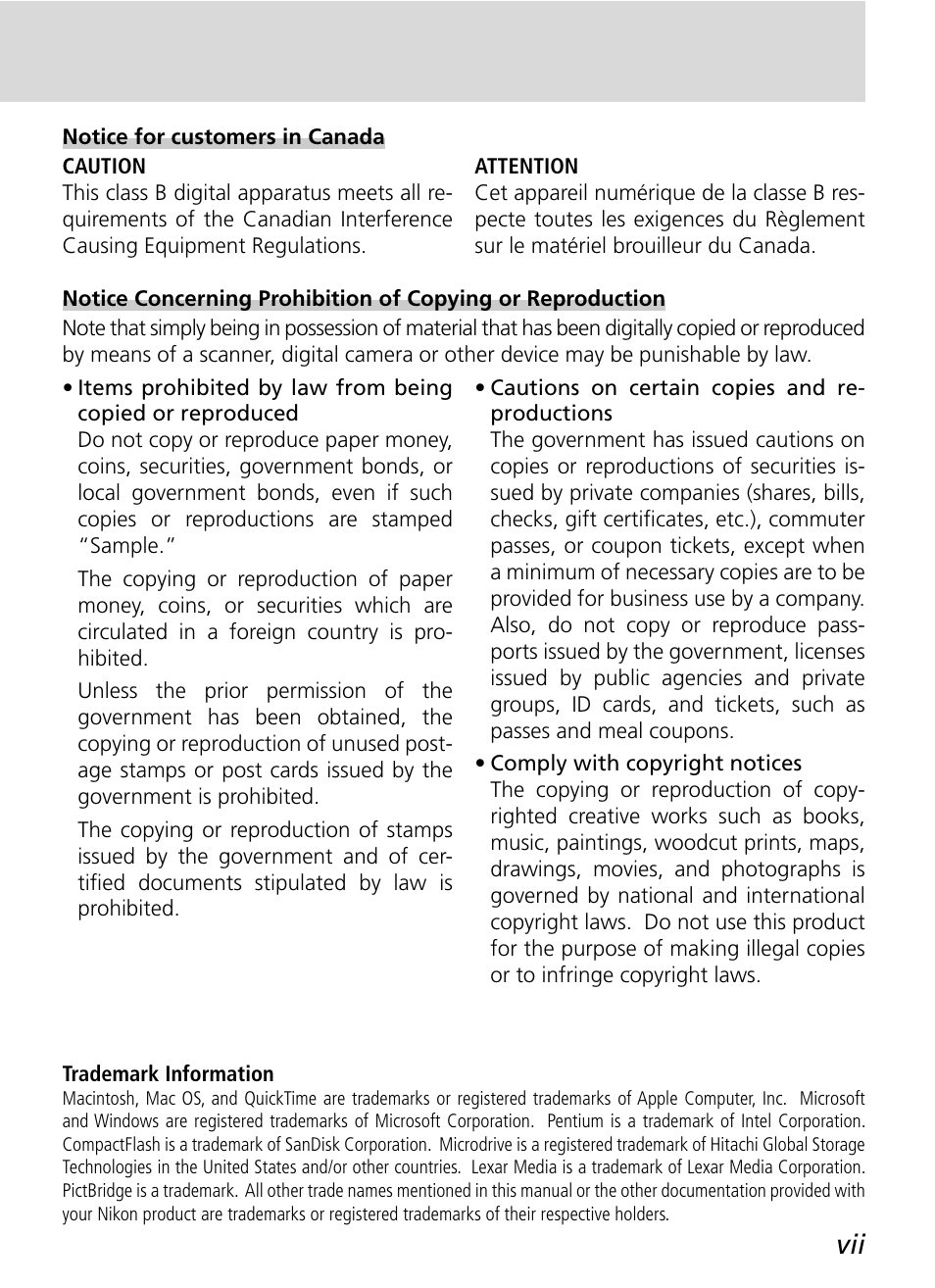 Nikon D2HS User Manual | Page 9 / 271
