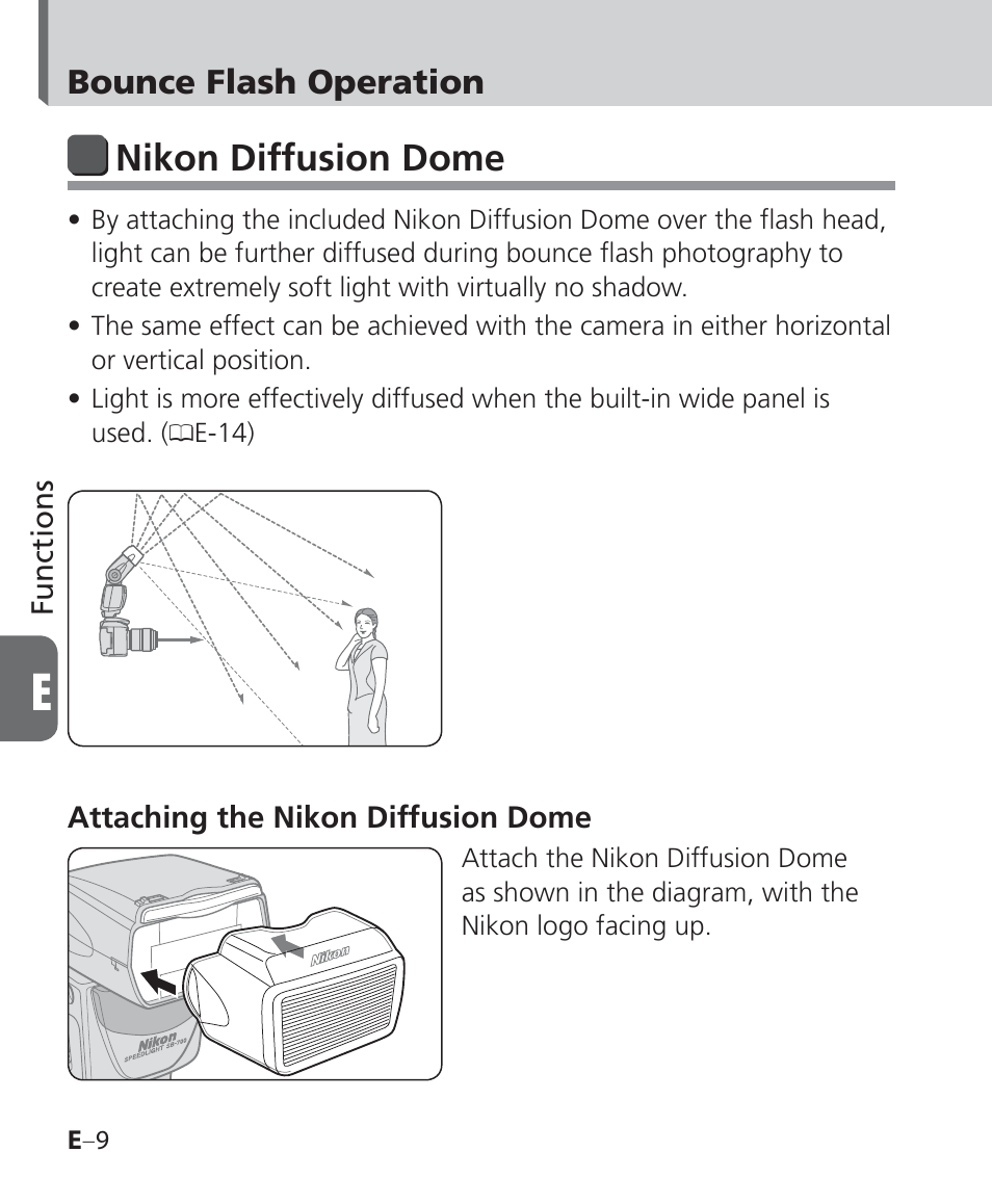 Nikon diffusion dome | Nikon Speedlight SB-700 User Manual | Page 100 / 164