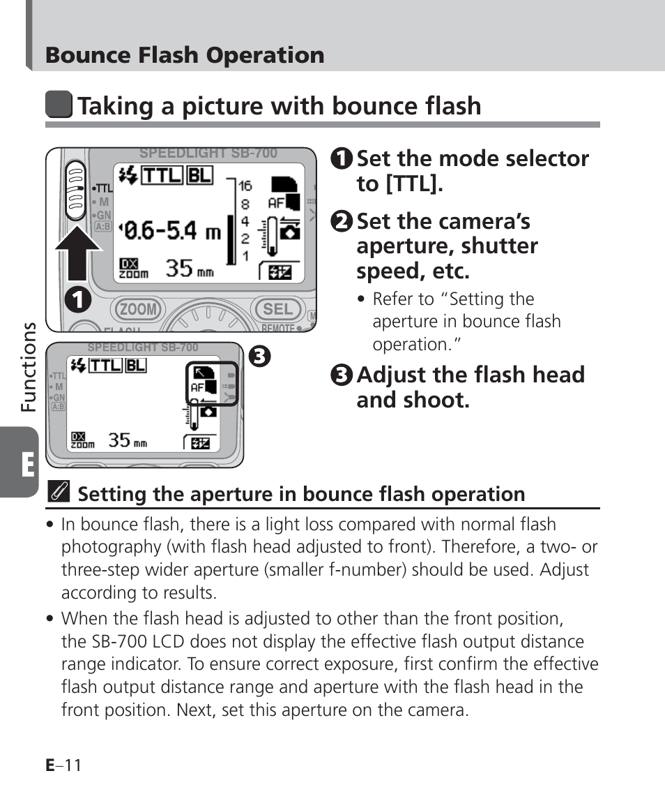 Taking a picture with bounce flash | Nikon Speedlight SB-700 User Manual | Page 102 / 164