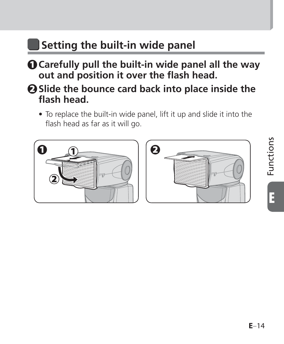 Setting the built-in wide panel | Nikon Speedlight SB-700 User Manual | Page 105 / 164