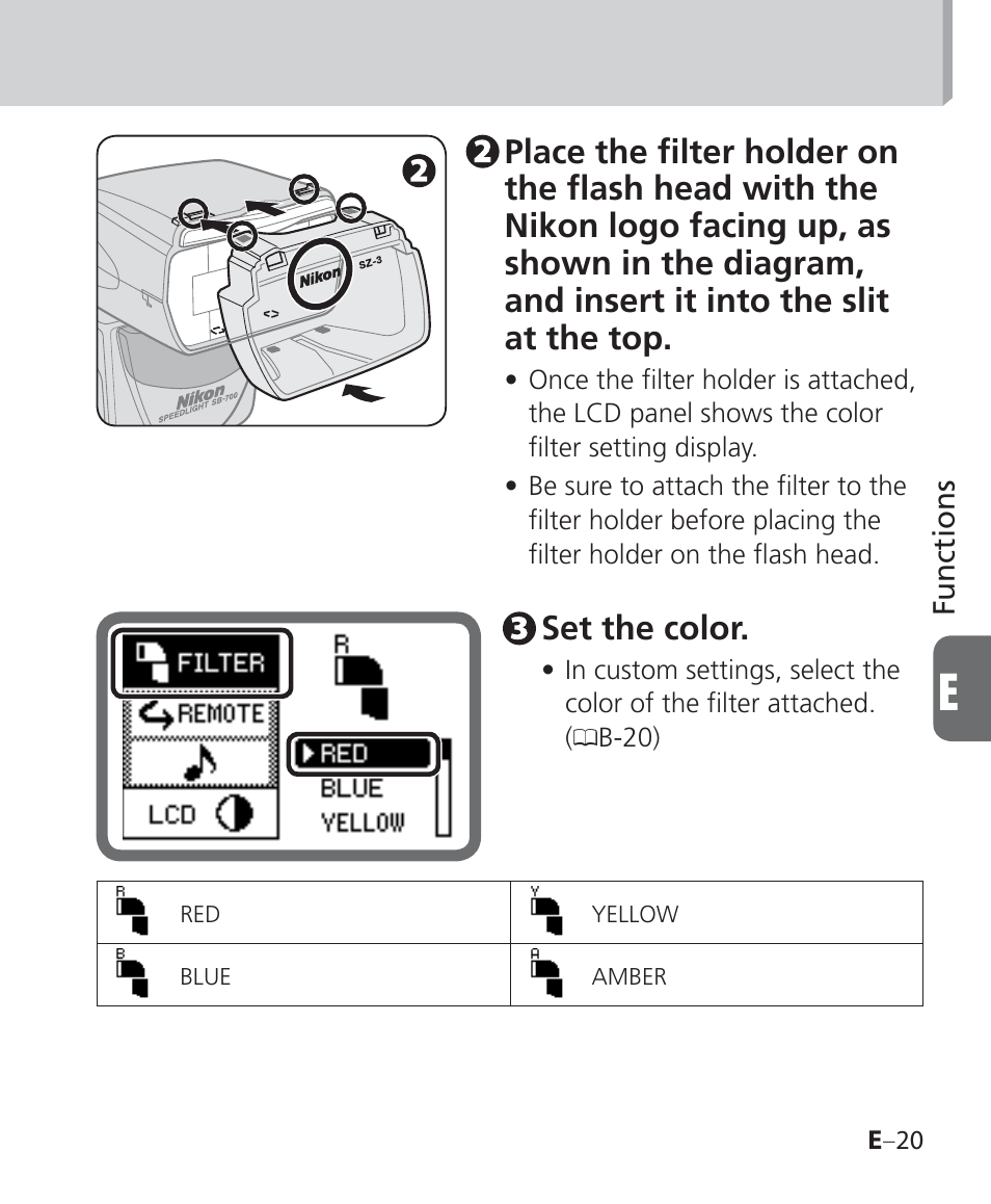 Set the color | Nikon Speedlight SB-700 User Manual | Page 111 / 164