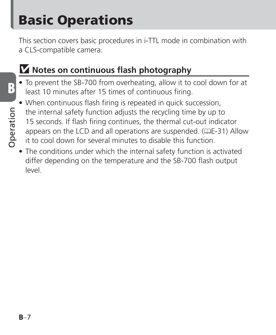 Basic operations | Nikon Speedlight SB-700 User Manual | Page 32 / 164