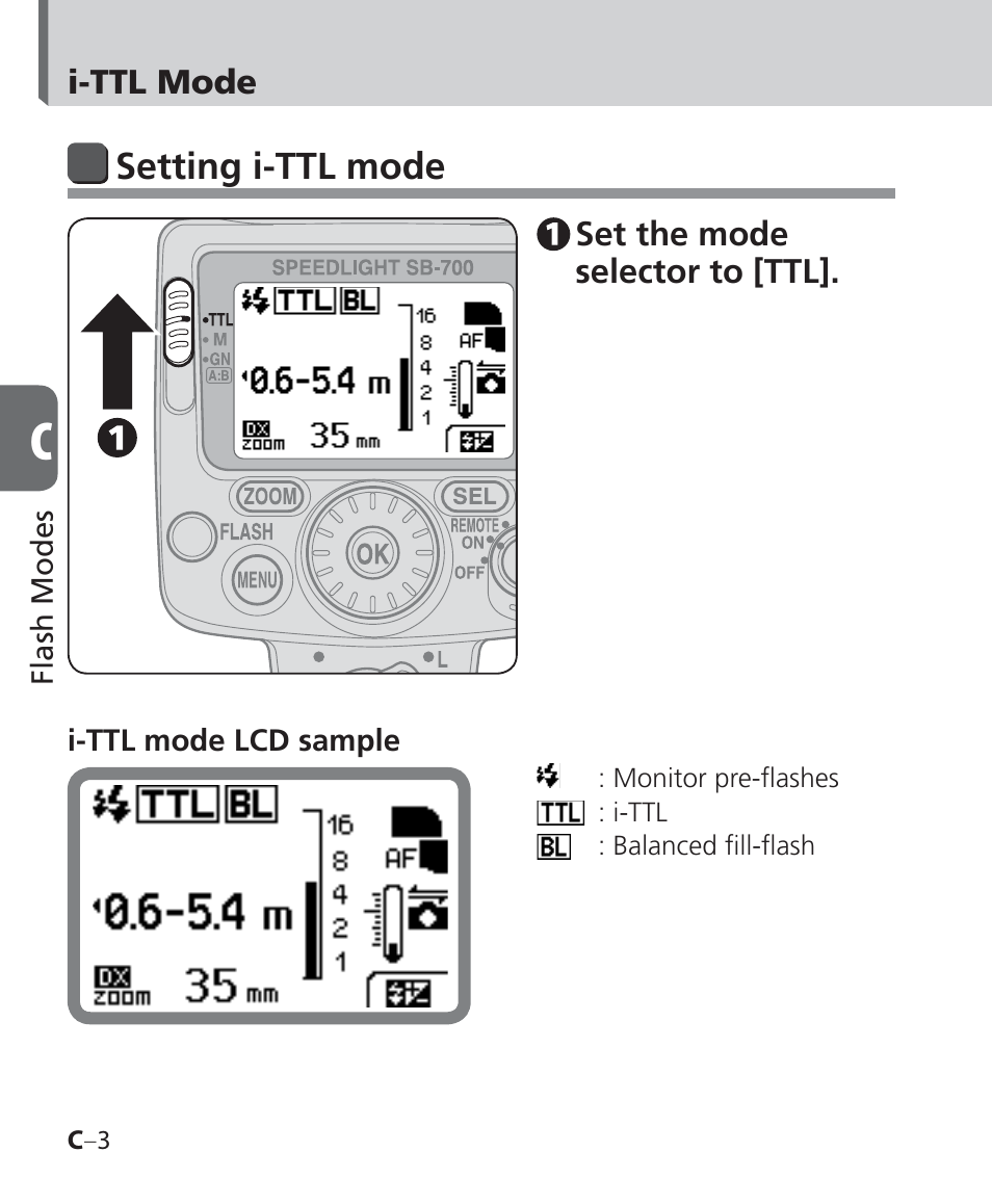 Setting i-ttl mode | Nikon Speedlight SB-700 User Manual | Page 50 / 164