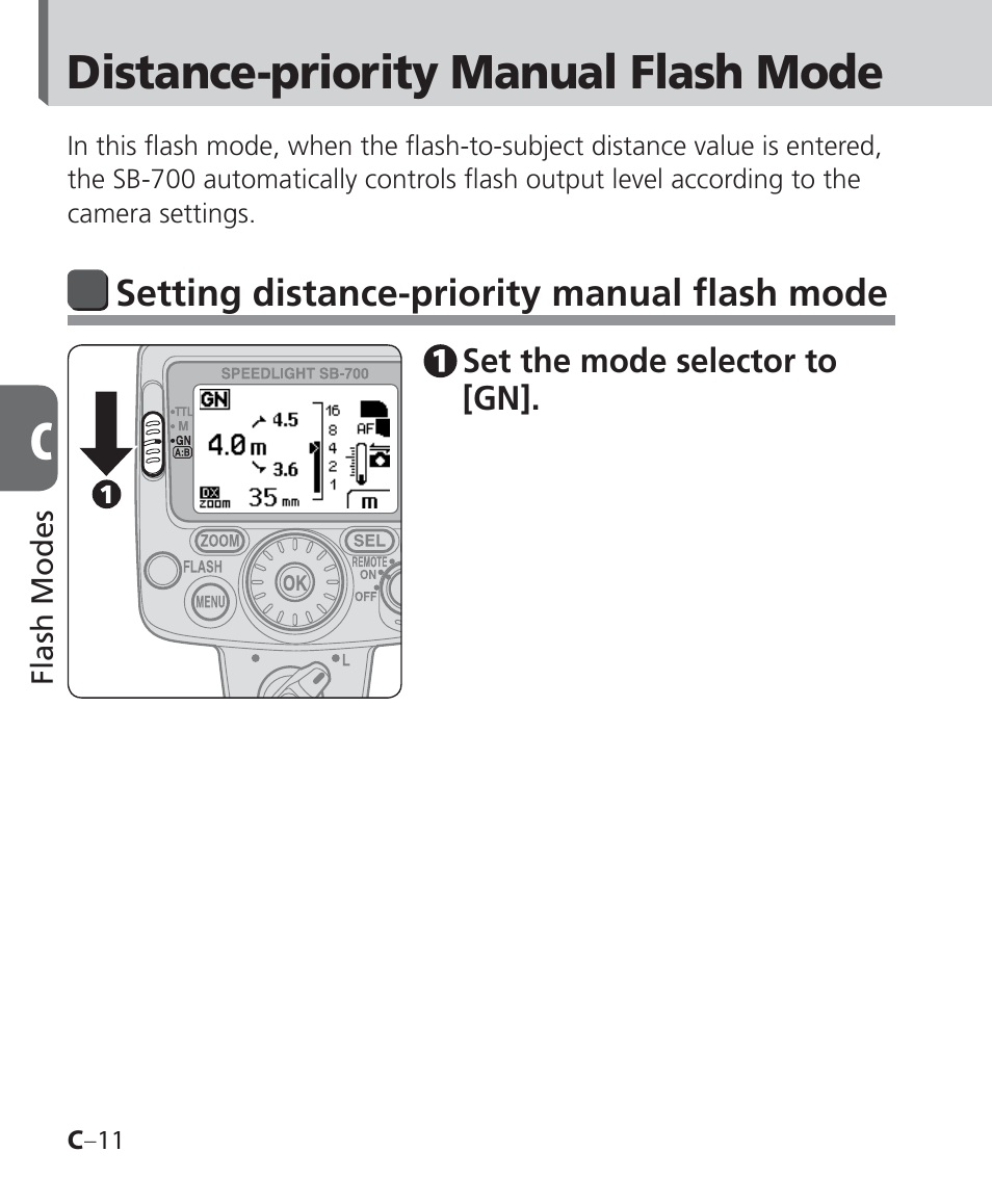 Distance-priority manual flash mode | Nikon Speedlight SB-700 User Manual | Page 58 / 164