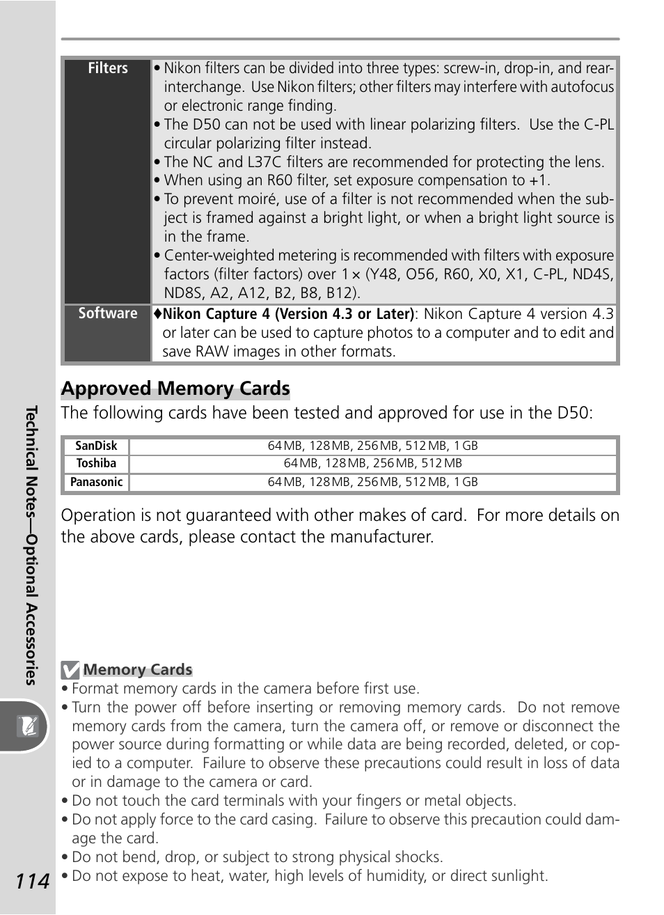 Nikon D50 User Manual | Page 124 / 148