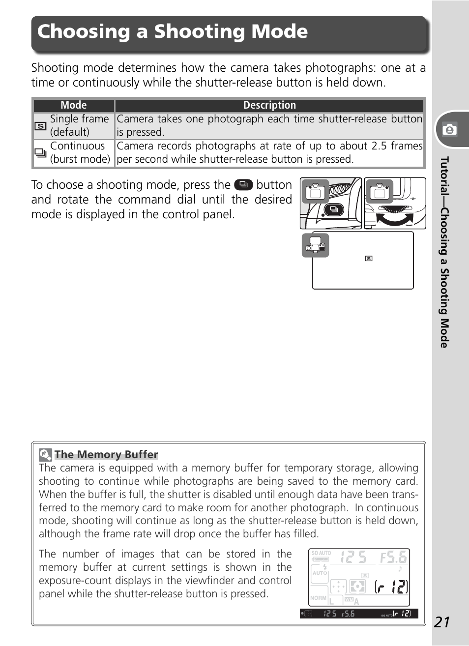 Choosing a shooting mode | Nikon D50 User Manual | Page 31 / 148