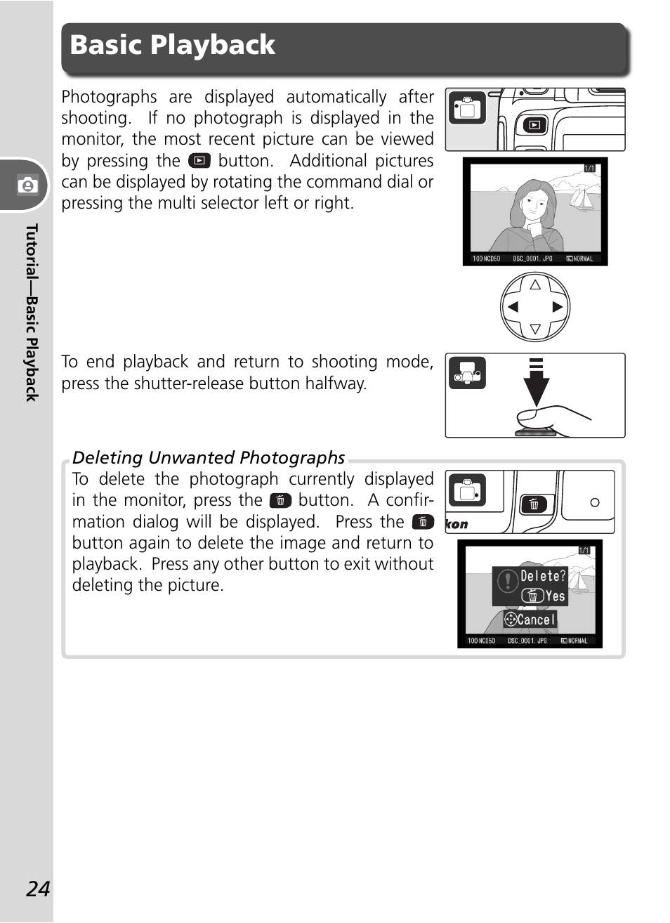 Basic playback | Nikon D50 User Manual | Page 34 / 148