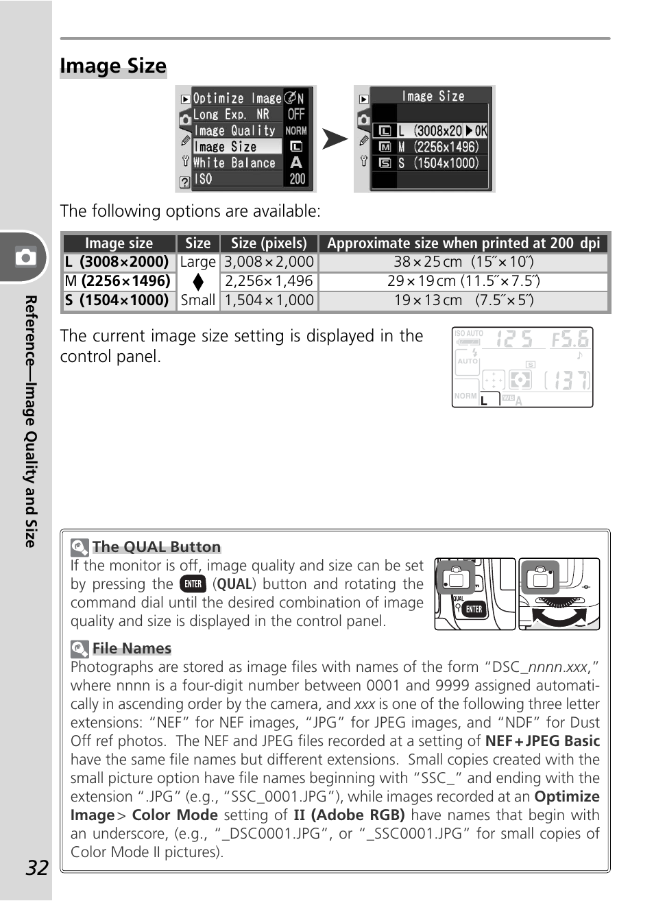 Image size | Nikon D50 User Manual | Page 42 / 148