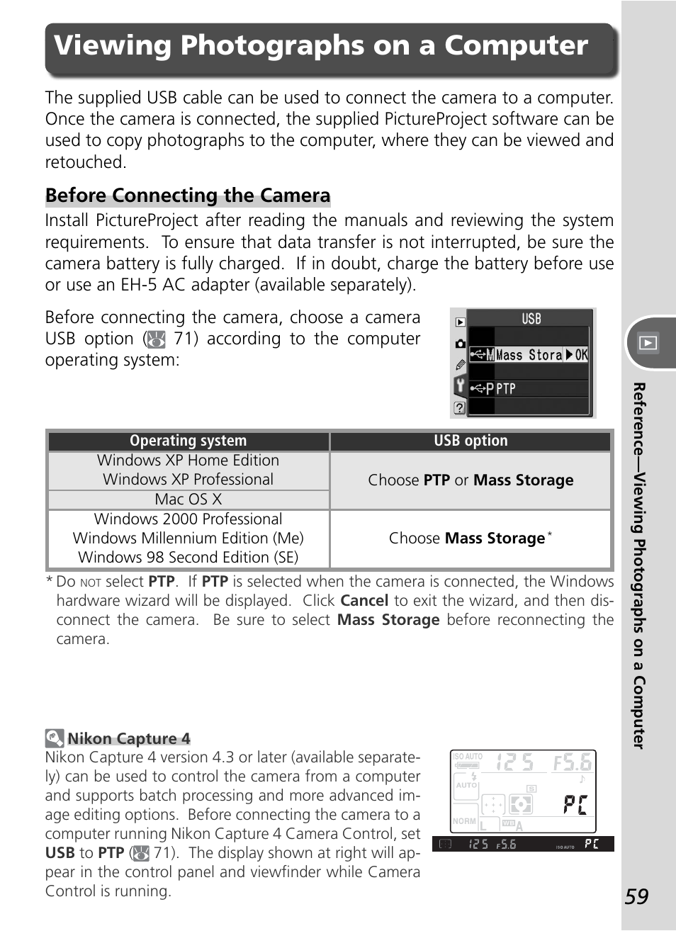 Viewing photographs on a computer, Before connecting the camera | Nikon D50 User Manual | Page 69 / 148