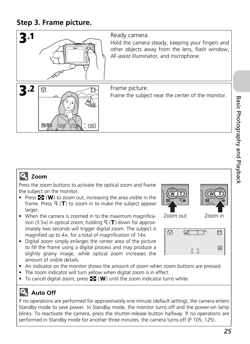 Step 3. frame picture | Nikon P4 User Manual | Page 27 / 137