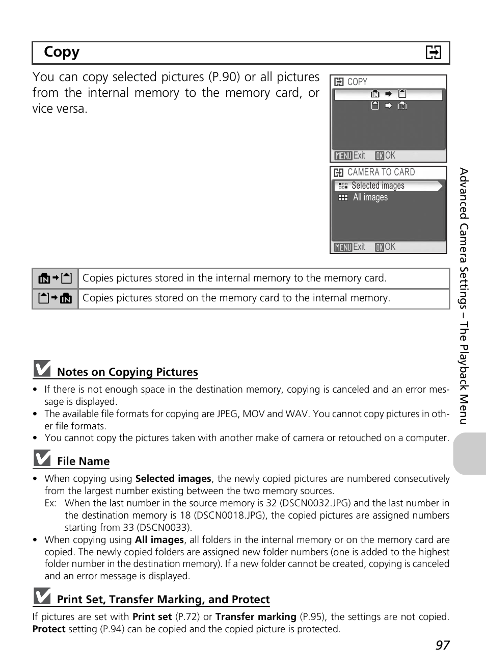 Copy l | Nikon P4 User Manual | Page 99 / 137