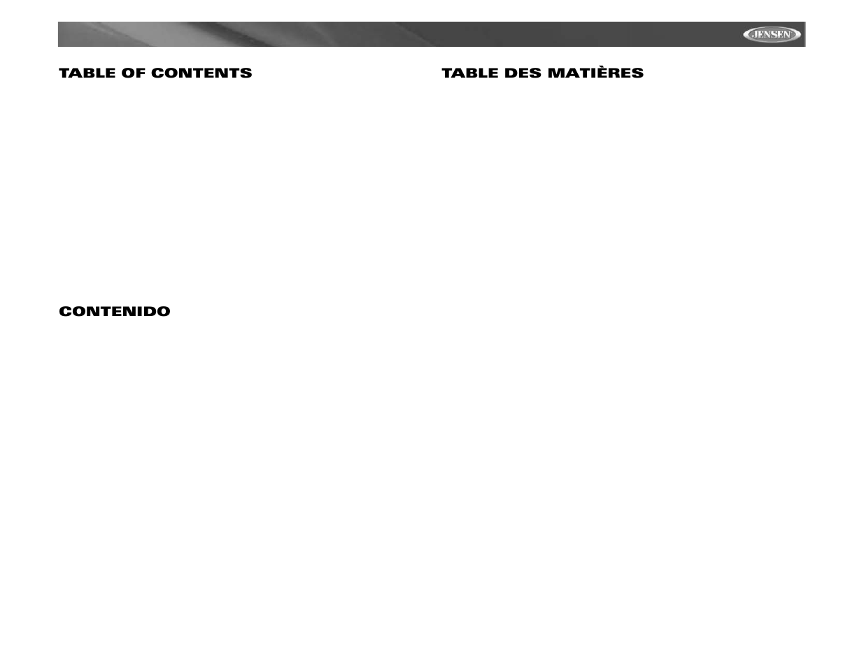 Audiovox MPX6411 User Manual | Page 3 / 58