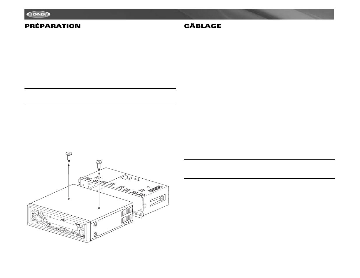 Mpx6411, Préparation, Câblage | Audiovox MPX6411 User Manual | Page 42 / 58