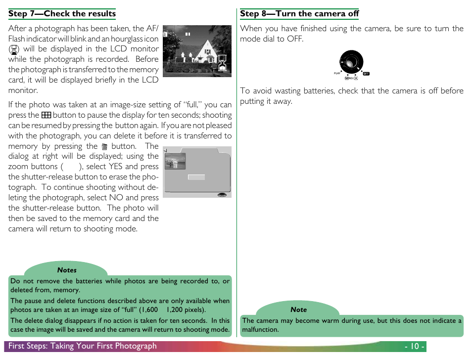 First steps: taking your first photograph | Nikon 800 User Manual | Page 10 / 53
