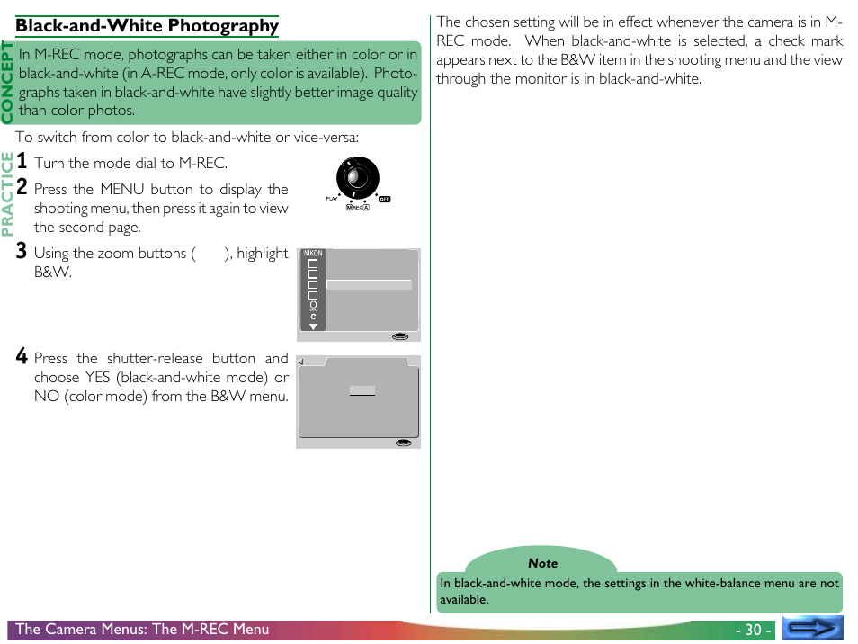 Black-and-white photography | Nikon 800 User Manual | Page 30 / 53