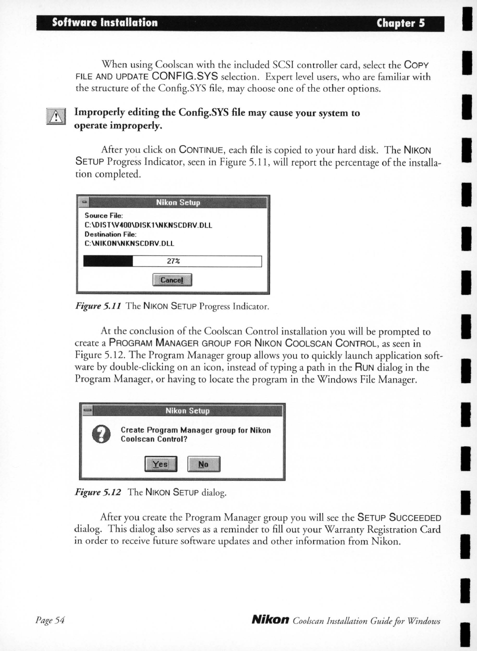 Each file is copied to your hard disk. the, Figure 5.11, Figure 5.12 | Cwic^ i | Nikon LS-10 Installation Guide for Windows User Manual | Page 61 / 72