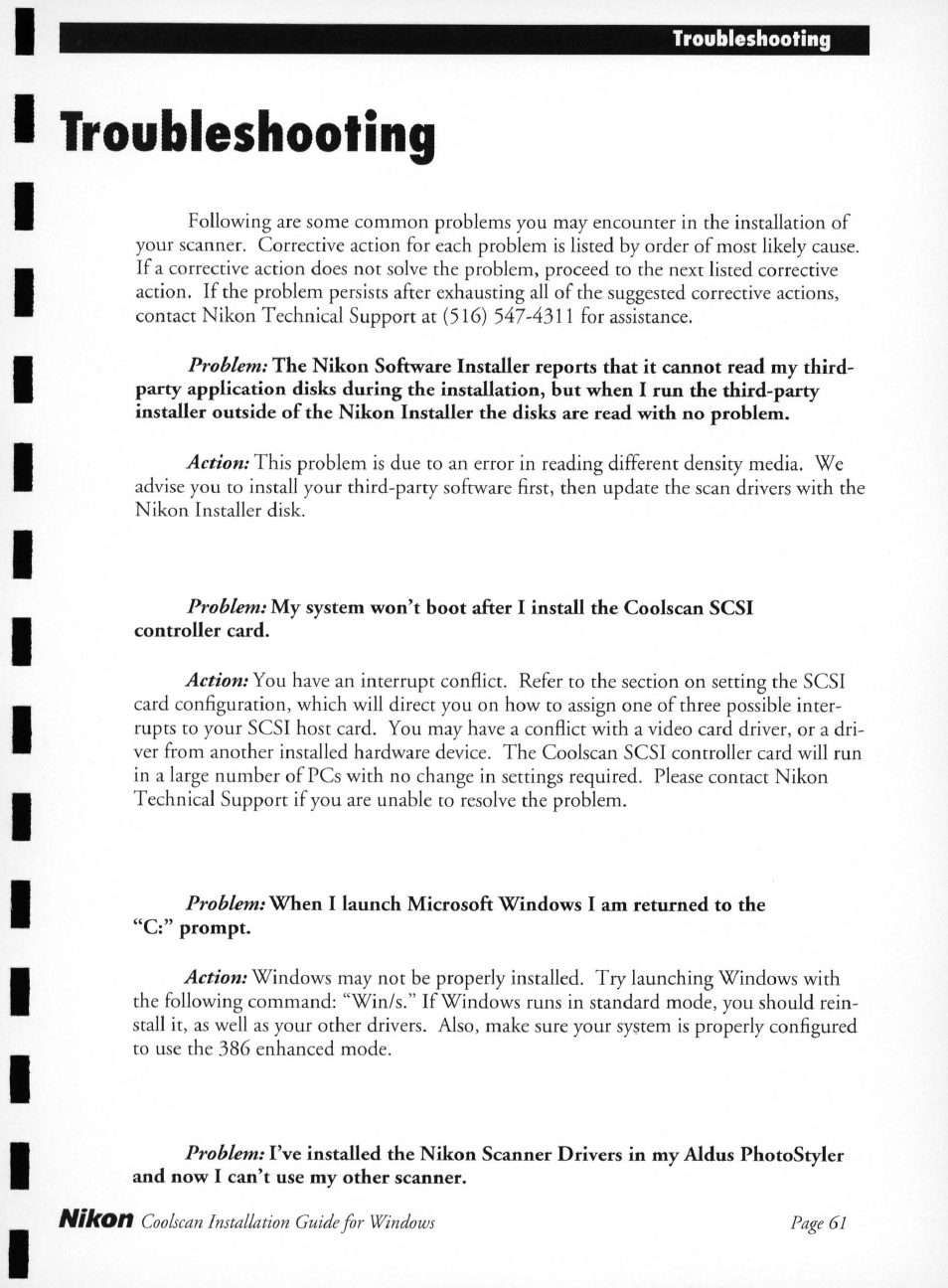 Troubleshooting, Nikon | Nikon LS-10 Installation Guide for Windows User Manual | Page 68 / 72