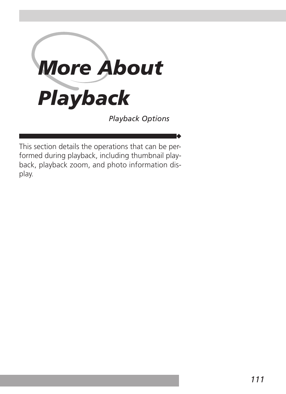 More about playback | Nikon D100 User Manual | Page 123 / 212