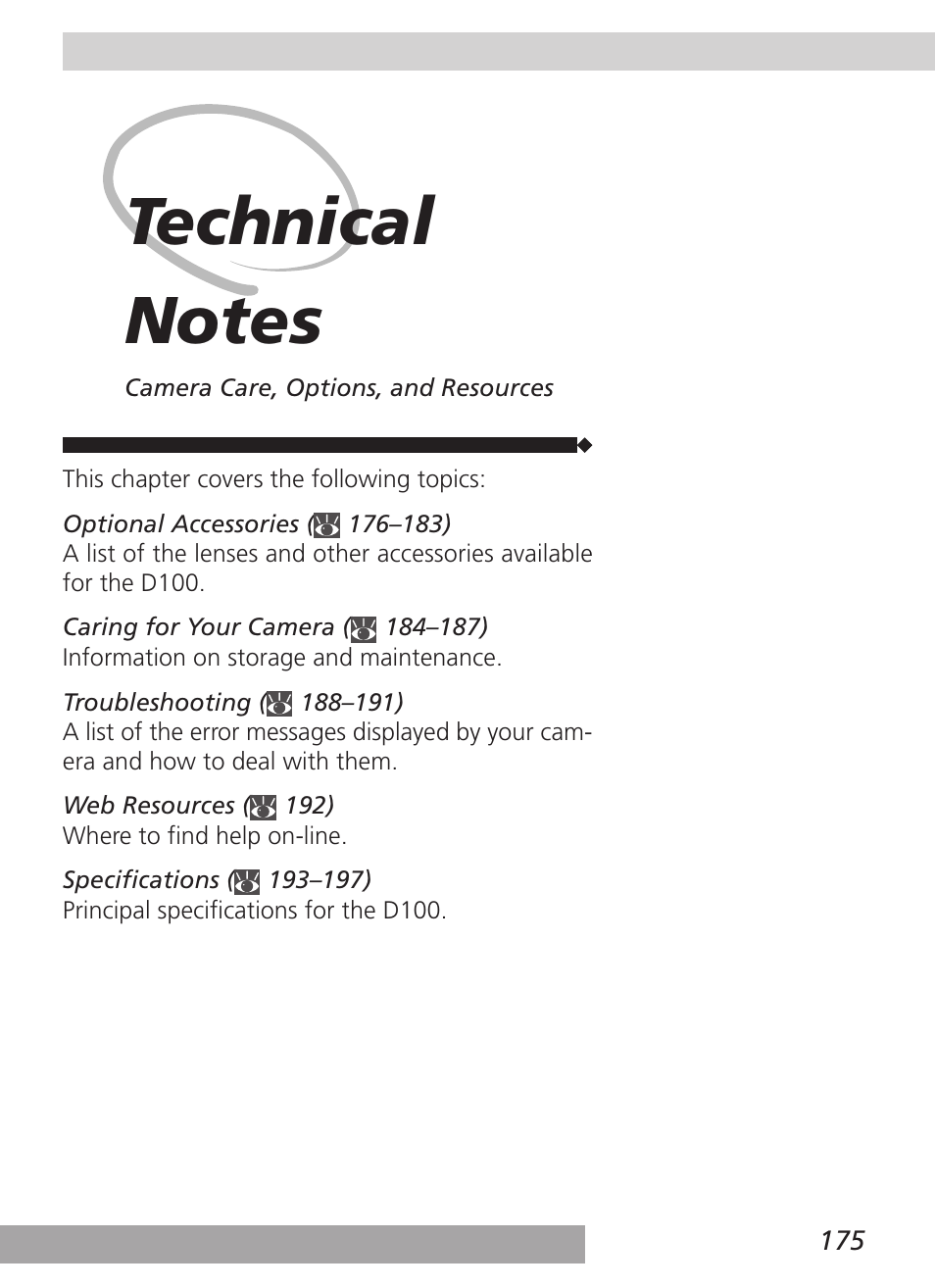 Nikon D100 User Manual | Page 187 / 212