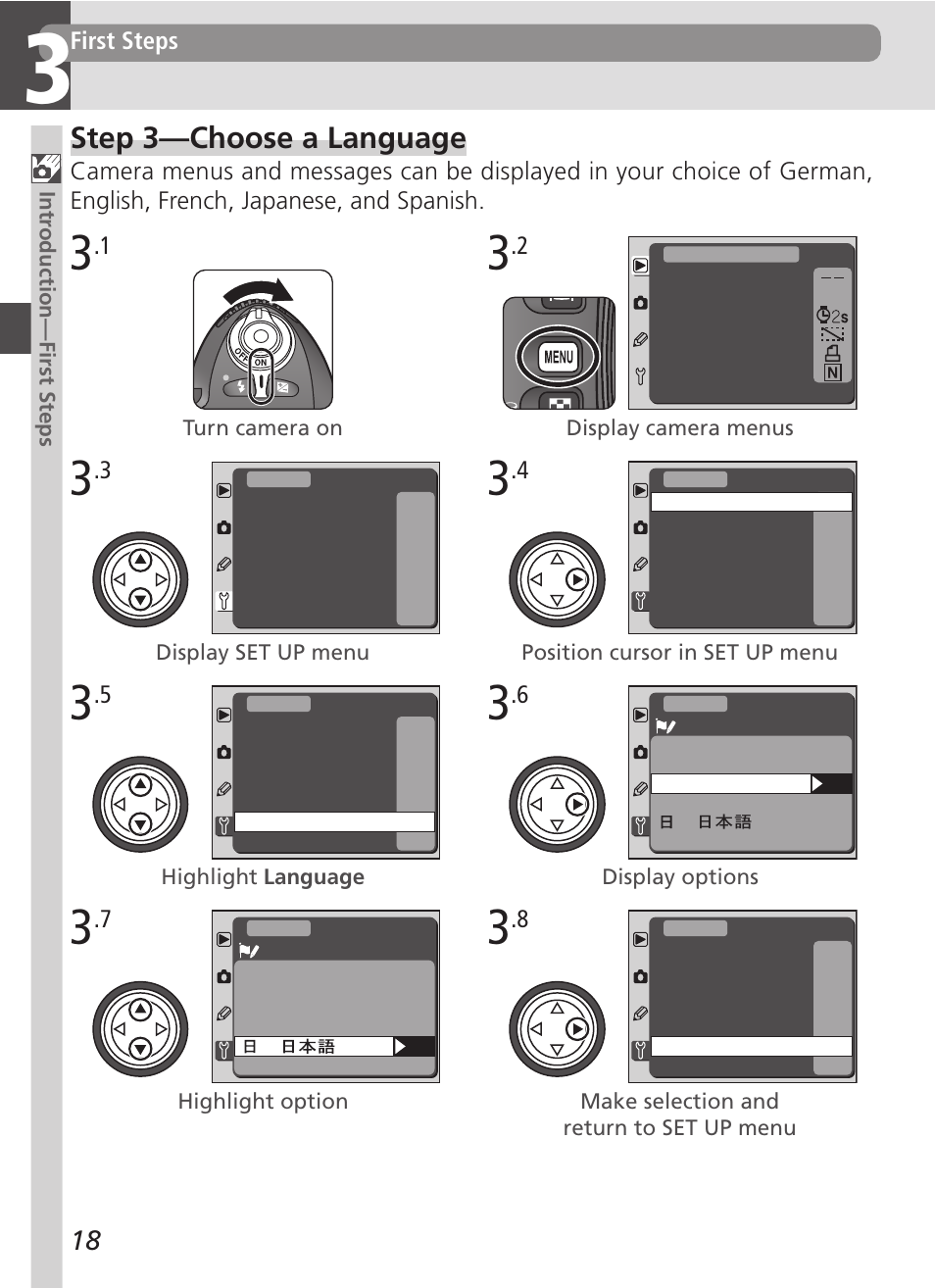 Step 3—choose a language | Nikon D100 User Manual | Page 30 / 212