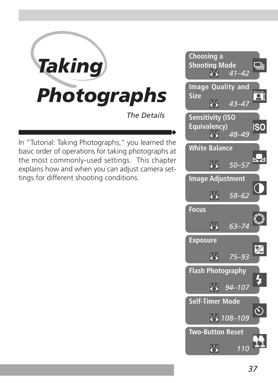 Taking photographs | Nikon D100 User Manual | Page 49 / 212