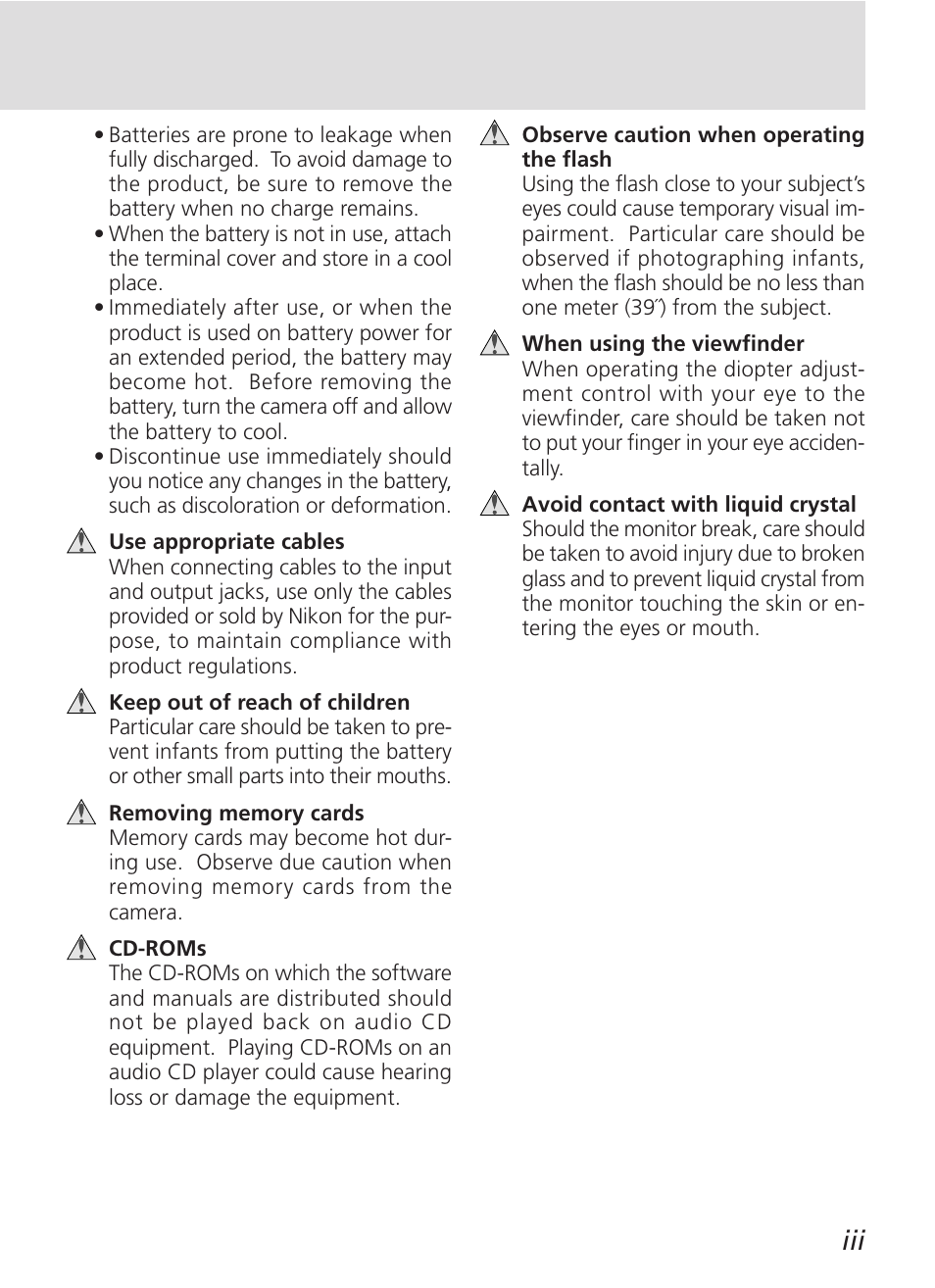 Nikon D100 User Manual | Page 5 / 212