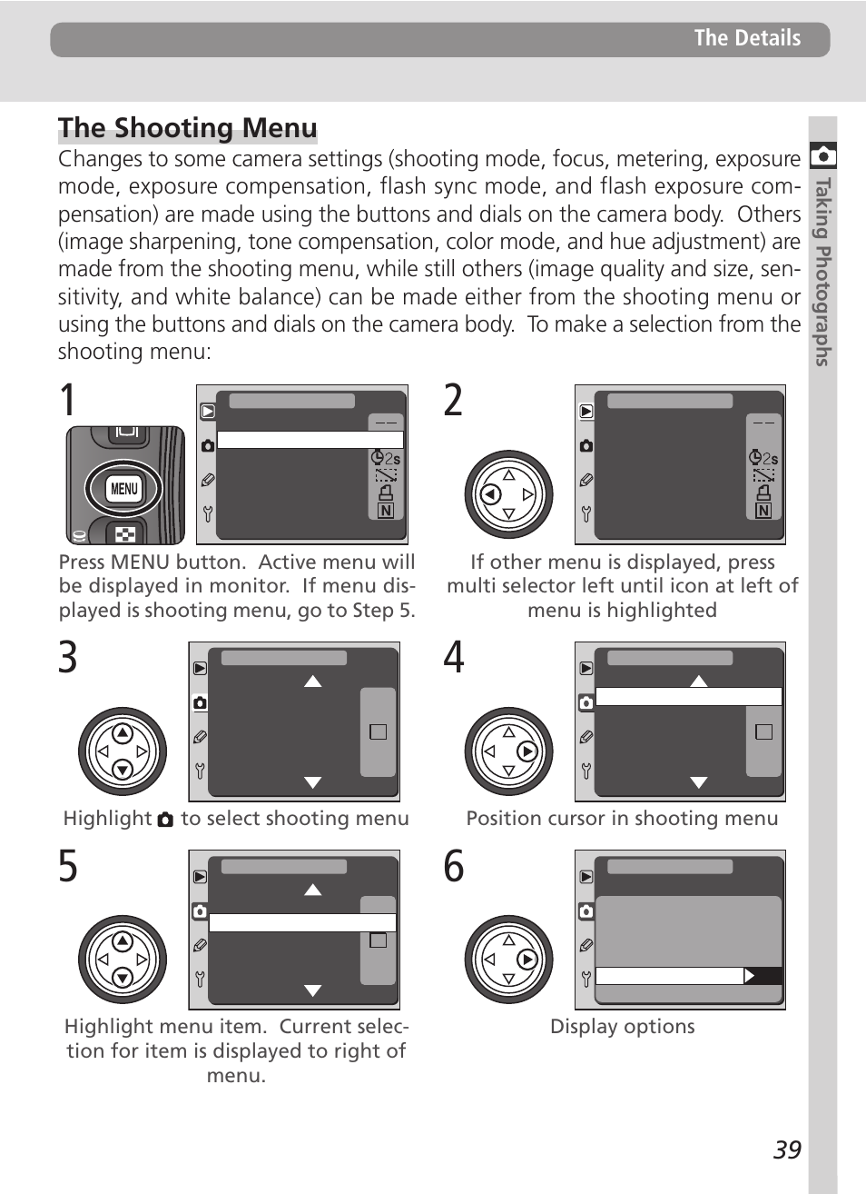 The shooting menu | Nikon D100 User Manual | Page 51 / 212