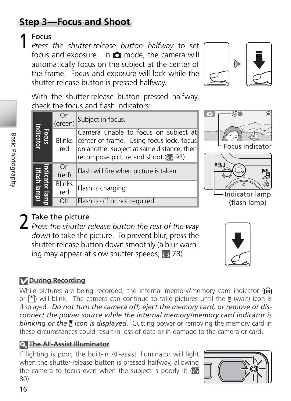 Step 3 — focus and shoot | Nikon S2 User Manual | Page 26 / 110