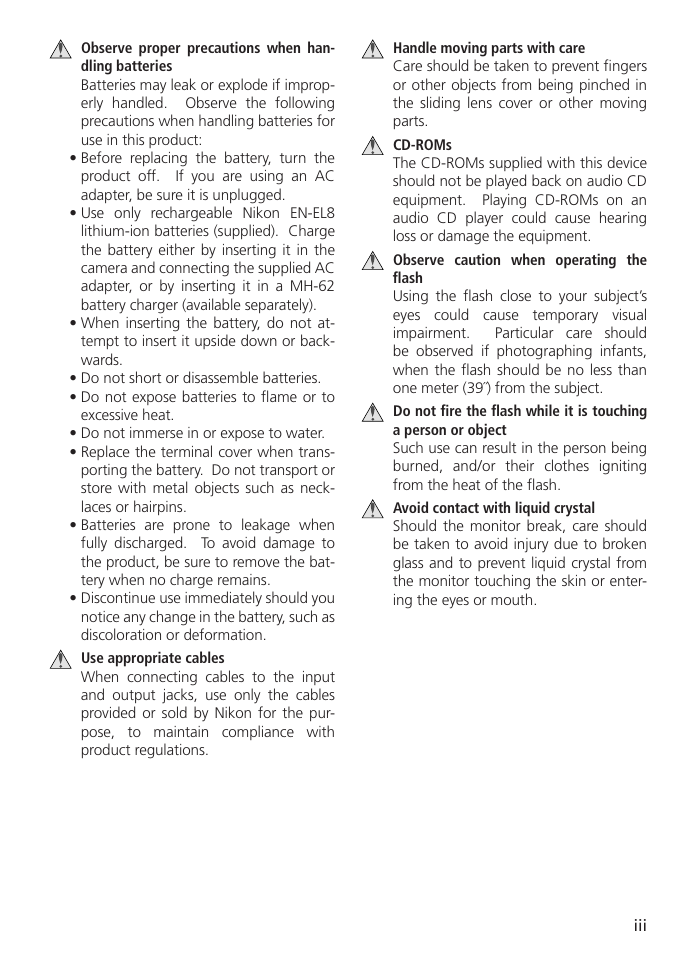 Nikon S2 User Manual | Page 5 / 110