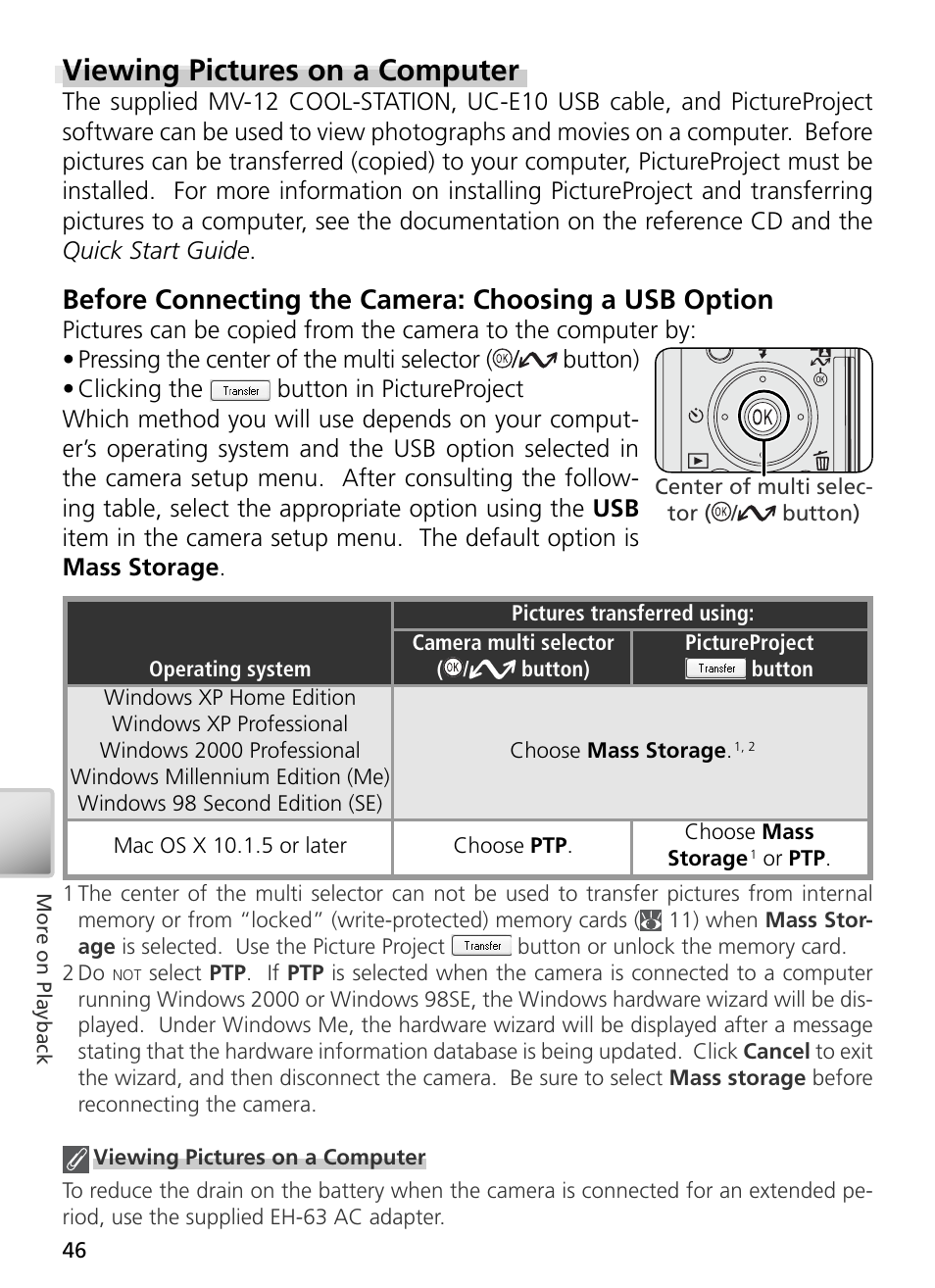 Viewing pictures on a computer | Nikon S2 User Manual | Page 56 / 110