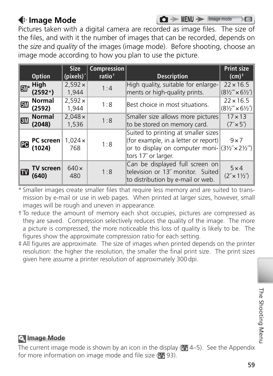 Image mode | Nikon S2 User Manual | Page 69 / 110