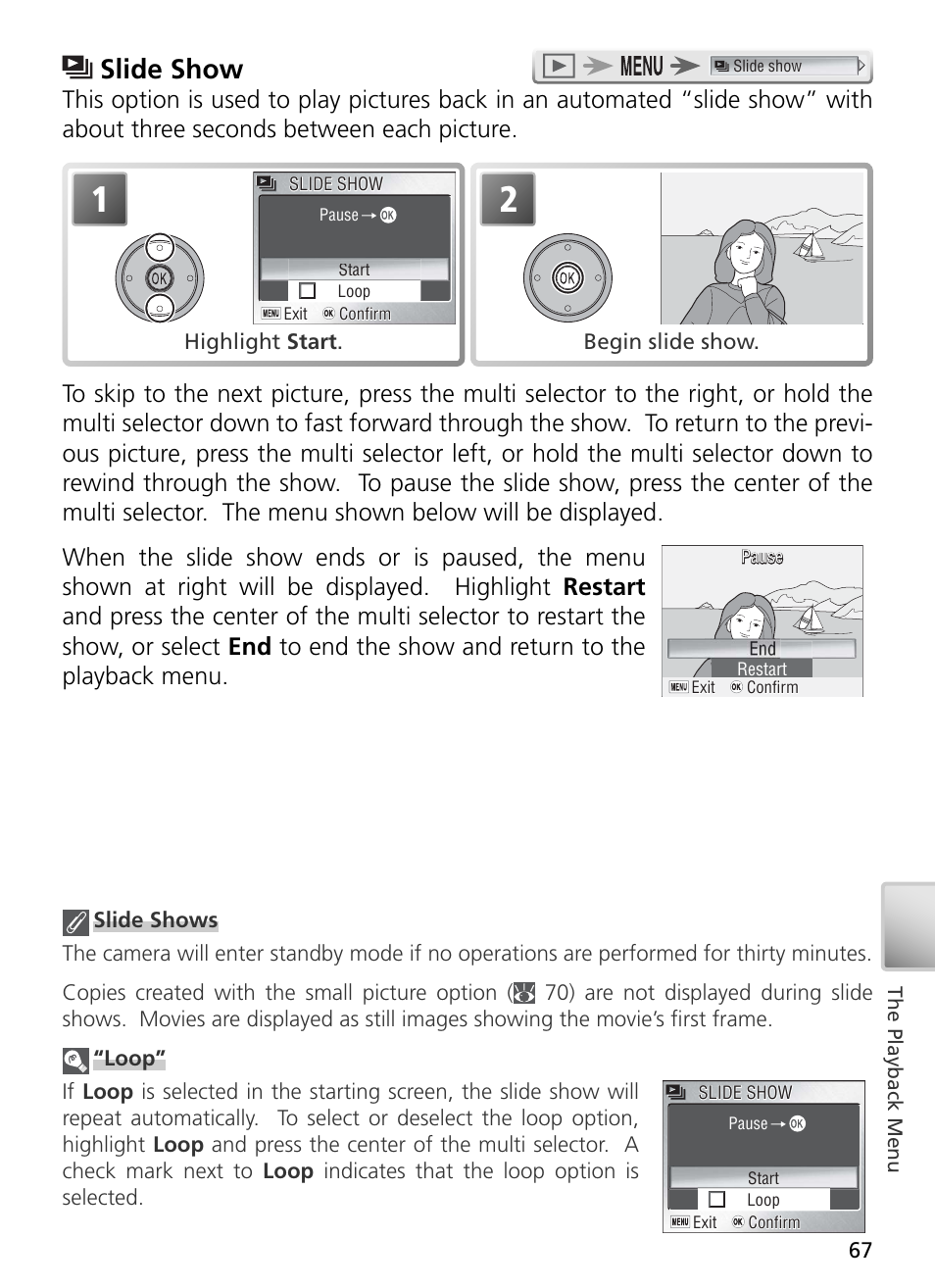 Slide show | Nikon S2 User Manual | Page 77 / 110