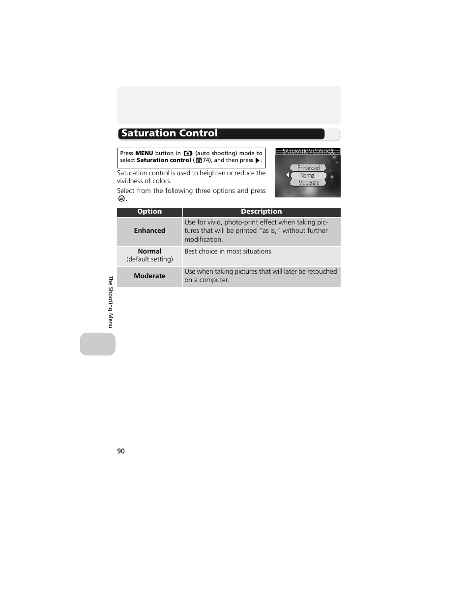 Saturation control | Nikon 4200 User Manual | Page 100 / 152